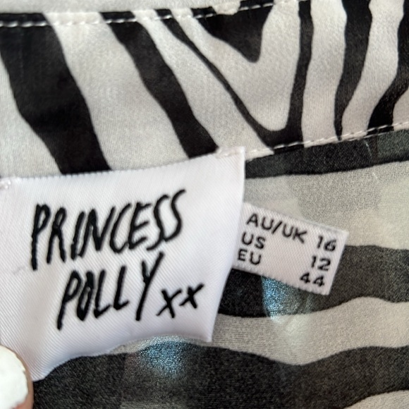 Long sleeve black and white print shirt - Picture 3 of 5